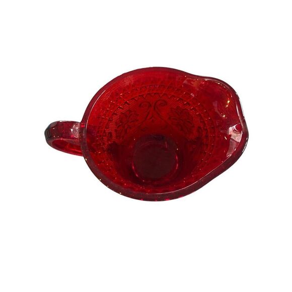 Tiara Indiana Glass Ruby Sandwich Creamer Bowl - Picture 5 of 8